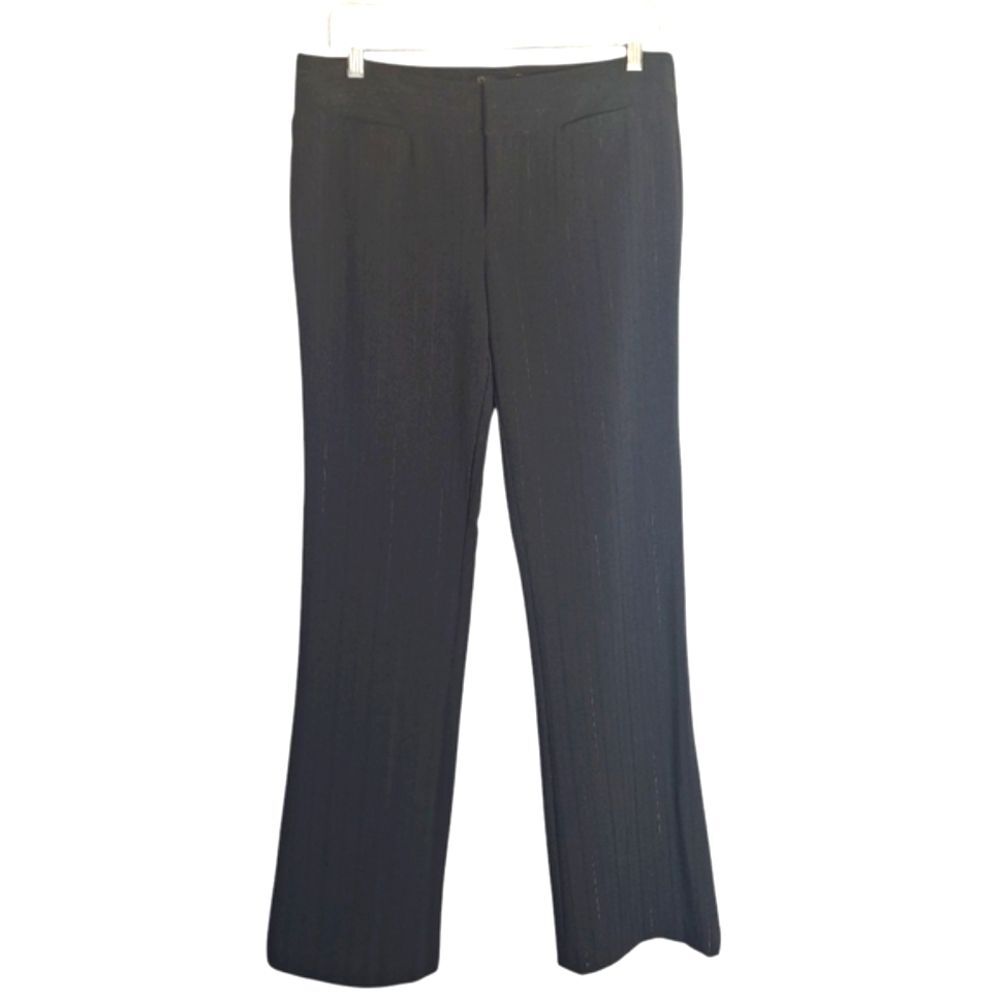 Black Pants Pin Stripe Straight Office Work Junior Size 9